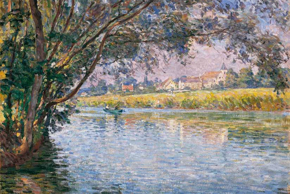 Rive della Marna vicino a Montévrain